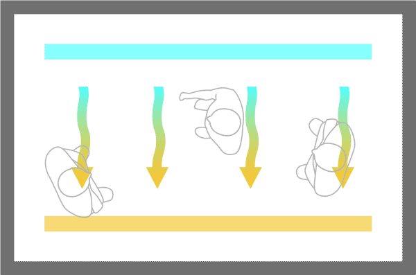 preventing airborne infection by forming one-way airflow and eliminating exhaled air containing virus