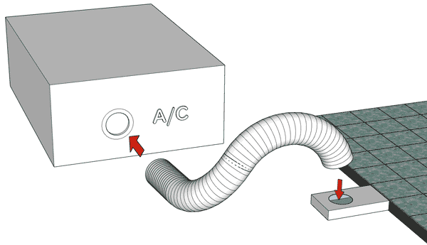 避難所の空気感染防止と空調換気システムダクト接続