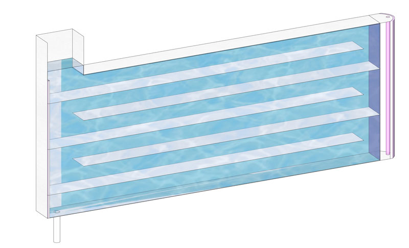 UV Long Optical Path Sterilization System constitution instance for liquid germicidal device