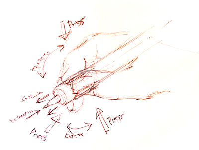 conceptual sketch of ULTRA RAPID PEN